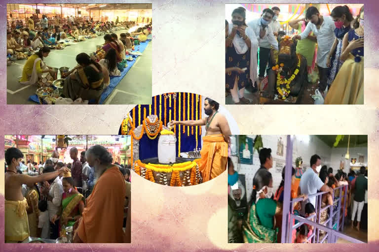 Shiva temples crowded with devotees in Parvatipuram