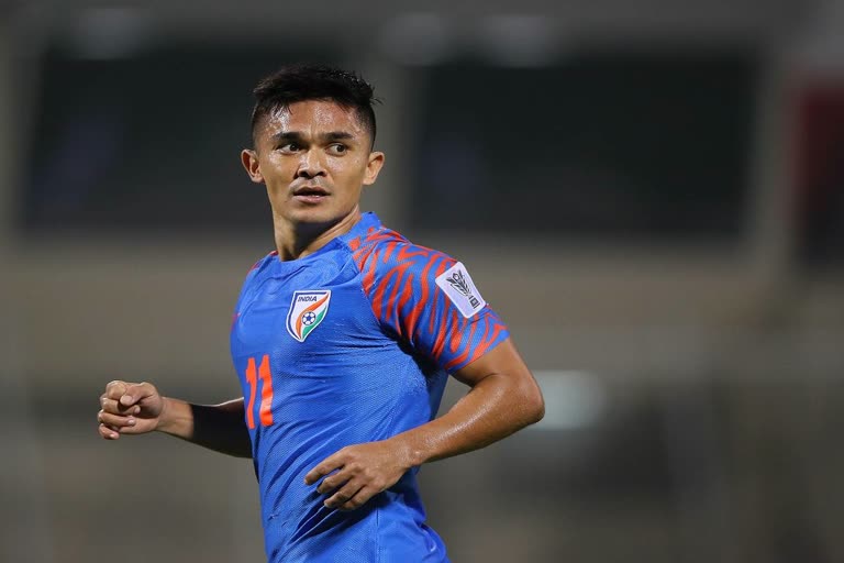 Indian football skipper Sunil Chhetri