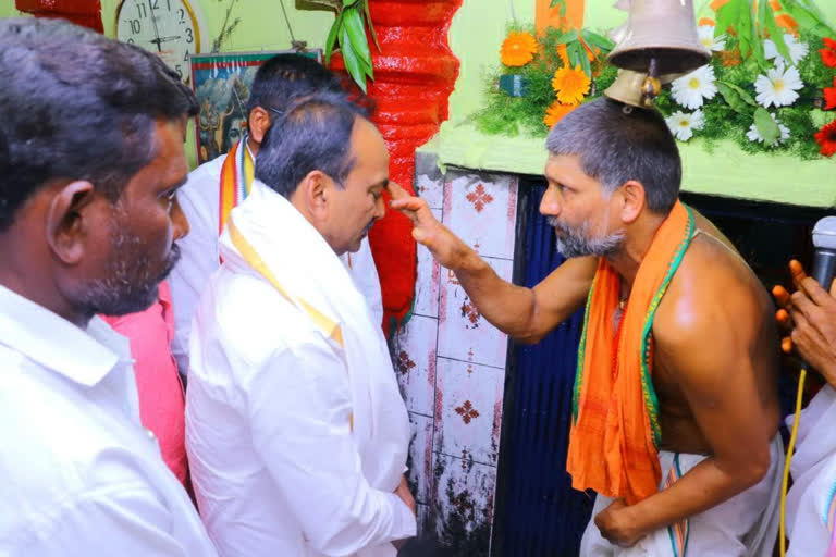 Minister Itala visited several Shiva temples in  warangal urban district