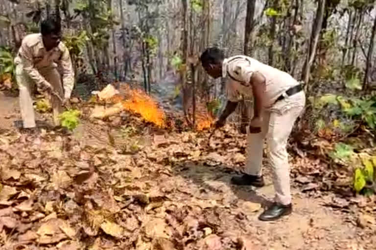 Fire on Belpahar in Jashpur