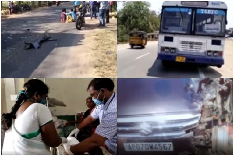 three injured in krishna district accidents