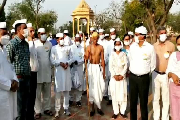 Dandi Yatra taken out in Jhunjhunu, झुंझुनू हिंदी न्यूज