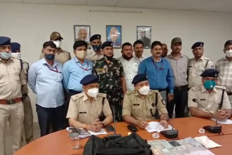 Police with accused