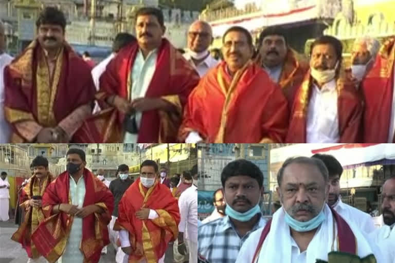 vip's darshan at tirupathi