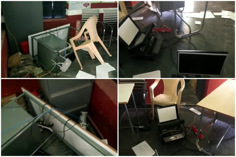 Computers destroyed at Venkatareddypalli Secretariat