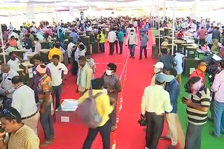 Officials handed over the equipment to the staff involved in the MLC election duties in old nalgonda district