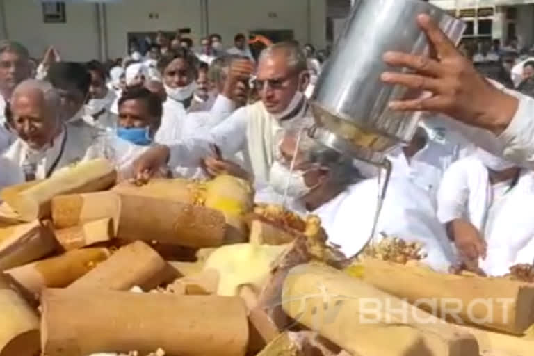 Mortal remains of Head of Brahma Kumaris Sansthan cremated