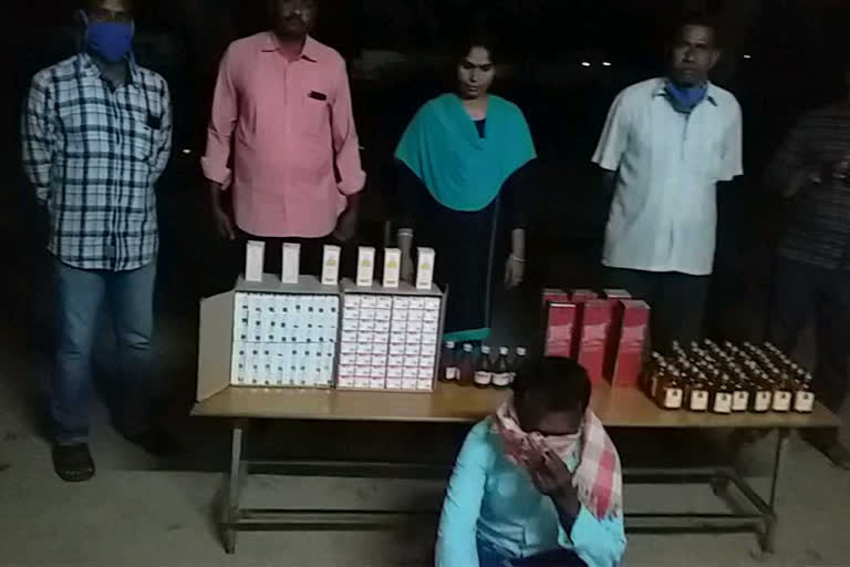 Police have seized illegal liquor at bommalasathram in Nandyal in Kurnool district