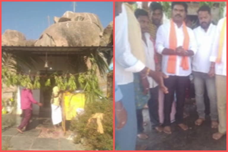 Nandi idol was abducted of Inagandla Shiva temple in Kurnool district C Belgaul zone