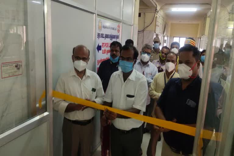 District Collector who opened the Corona Virus Testing Center in Tenkasi