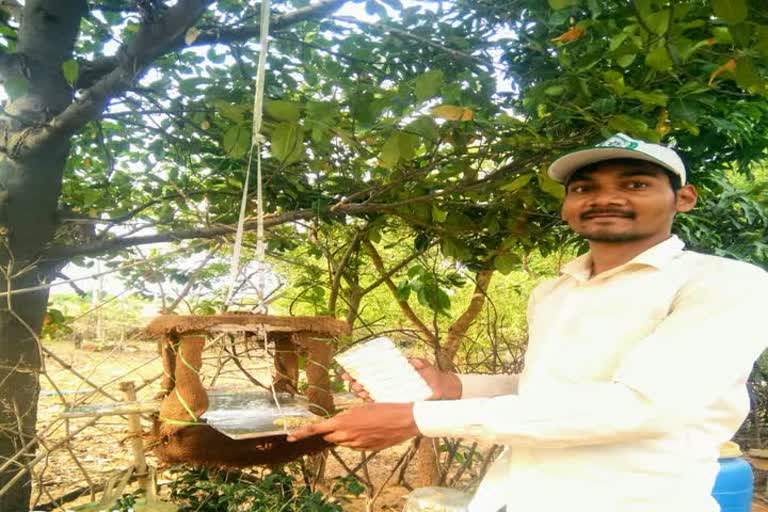 Vikas Bavankule with Bird Feeder