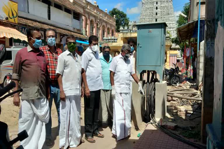 MLA Austin review of electrical wiring works In Kanniyakumari