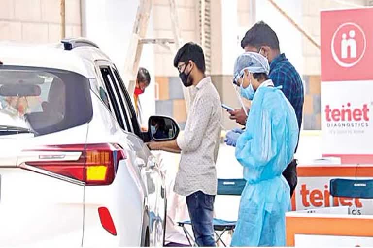 drive-through corona testes, hyderabad corona tests 