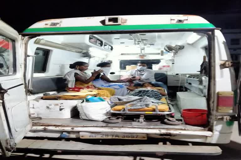 Delivery in ambulance