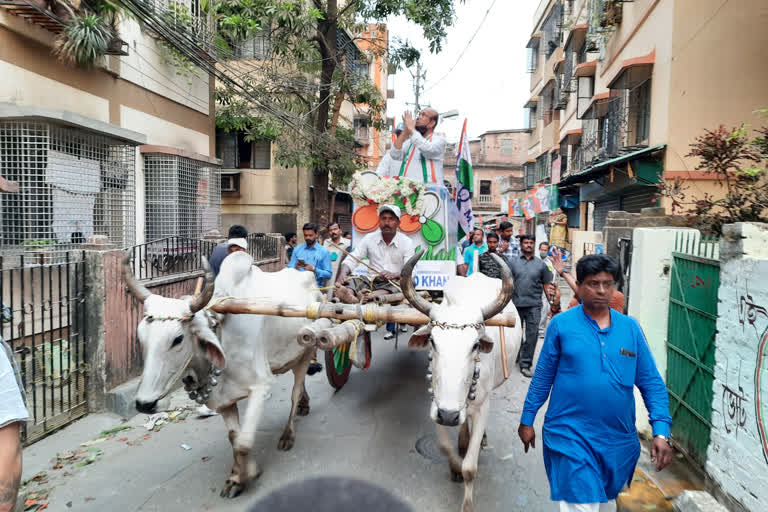 west bengal state minister javed ahmed khan lead rally against petrol diesel price hike