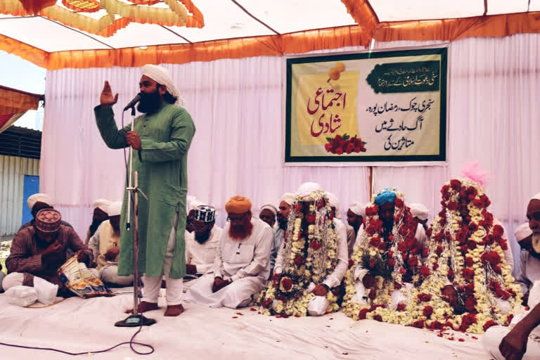 sunni dawat e islami organized a mass wedding of fire victims in malegaon