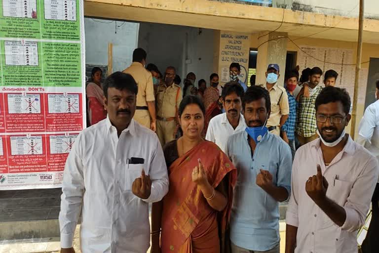 mla haripriya nayak couple Voted in badradri kothagudem district