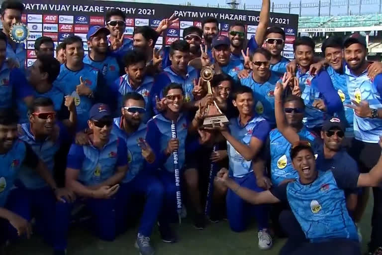 vijay hazare trophy 2021 final : mumbai beat Uttar Pradesh by 6 wickets