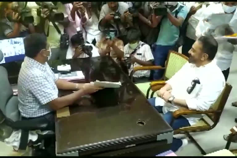Kamal Haasan files his nomination