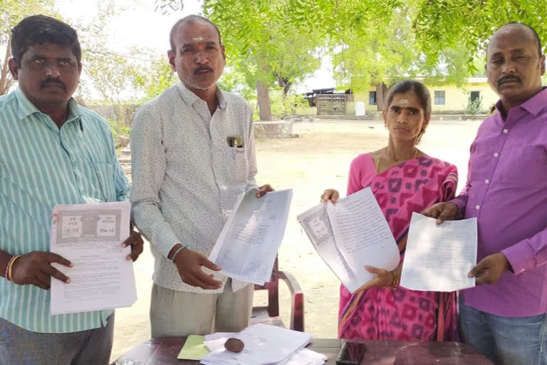 A woman farmer from Warangal Urban District has complained that some people have occupied her land.