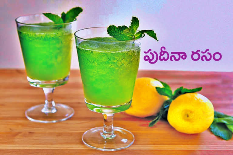 Mint juice helps to cool body in summer