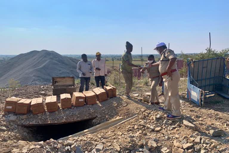 police-ride-on-stone-crusher-in-dharwada