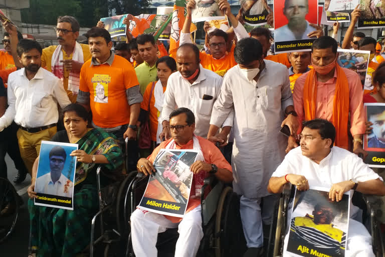 bjp wheel chair rally