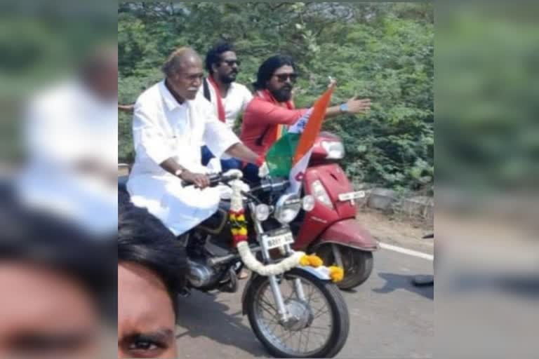 ஏனாம் தொகுதிக்கு RX 100இல் பறந்த ரங்கசாமி