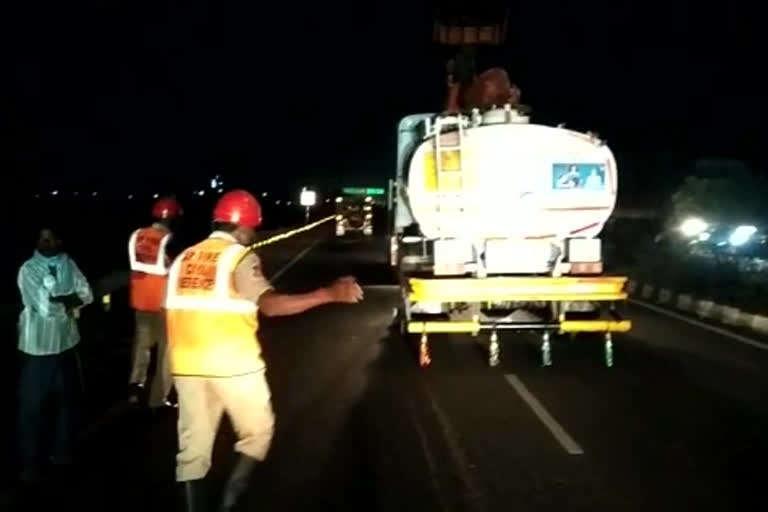 petrol tanker accident in thtimmapuram guntur district