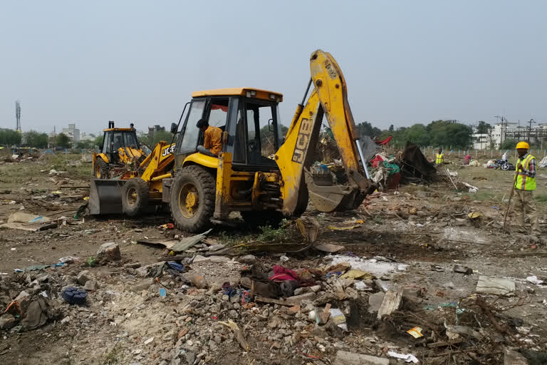 Development Authority demolished JCB workers homes