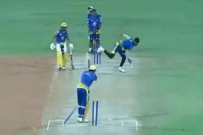 Watch: CSK's new signing Hari Shankar Reddy clean bowls MS Dhoni