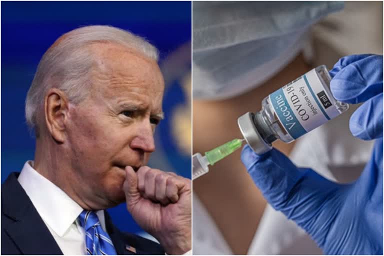 100 million coronavirus vaccinations  Joe Biden on vaccination in US  vaccination in US  US vaccine supply to Canada Mexico  ജോ ബൈഡൻ  വാക്‌സിനേഷൻ 100 മില്യൺ കടക്കും  ആസ്‌ട്രാസെനെക്ക