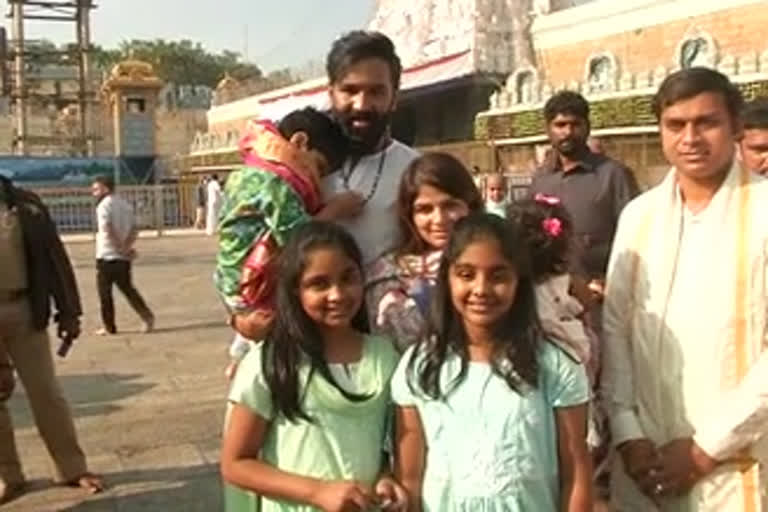 manchu vishnu visit tirumala