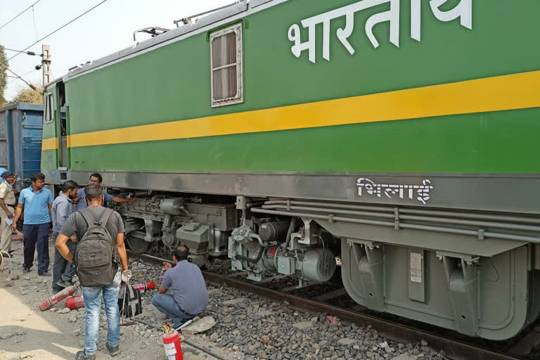 Fire in goods train at Ranchi railway station