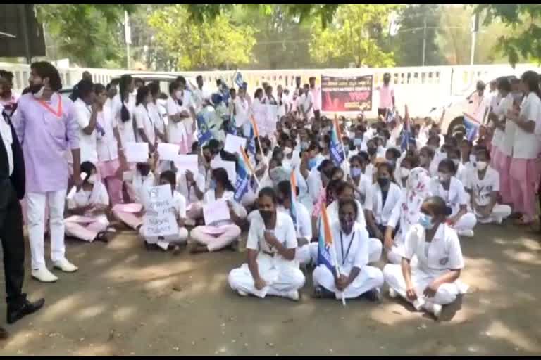 Protest in Hassan by Nursing Students