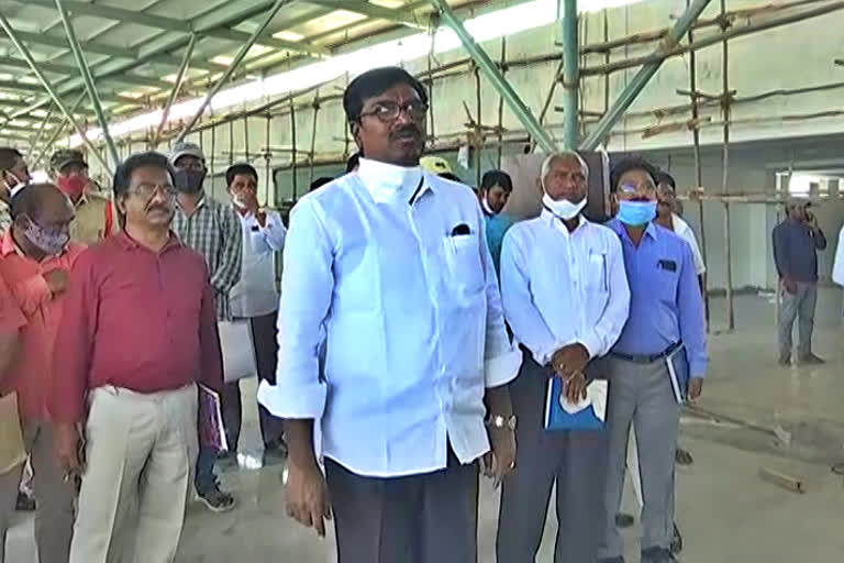 Minister Puwada toured the khammam district