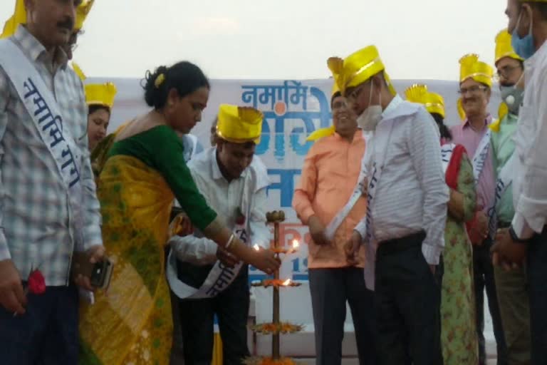 grand aarti in maithon under namami gange in dhanbad