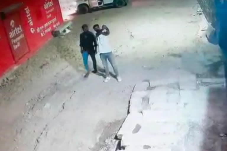 फायरिंग का मामला, firing in village, Balesar Jodhpur News, cctv footage