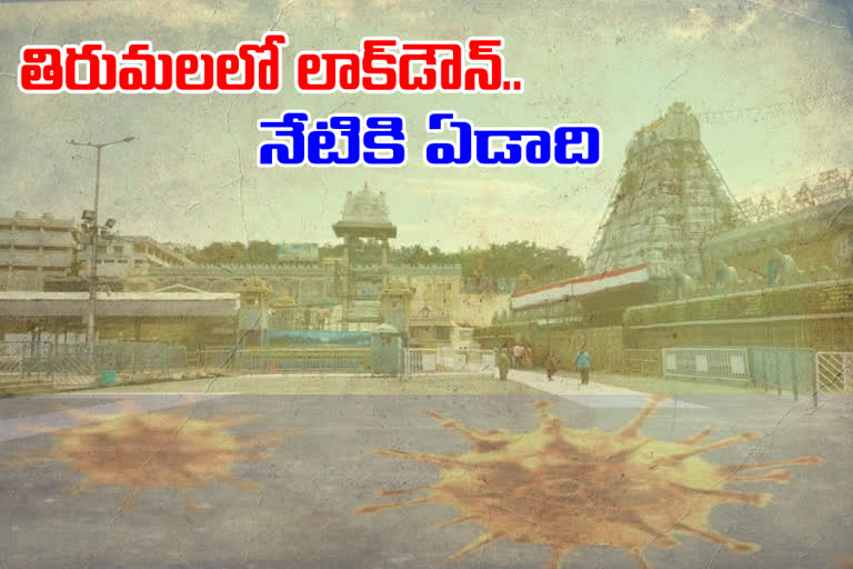 తిరుమలలో లాక్​డౌన్​ విధించి నేటికి ఏడాది