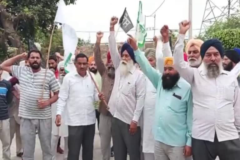 shahabad farmers bjp program protest