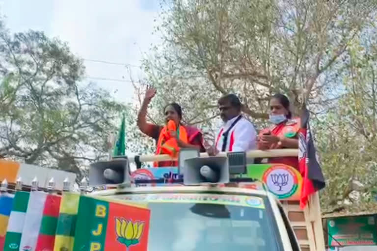 bjp vanathi sreenivasan election campaign in coimbatore south