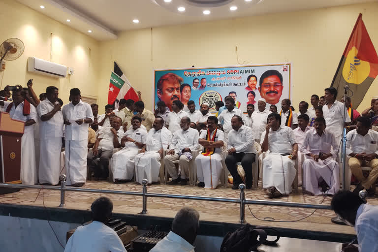 dmdk candidate Krishnagopal promised to turn Manapparai constituency into a prosperous area