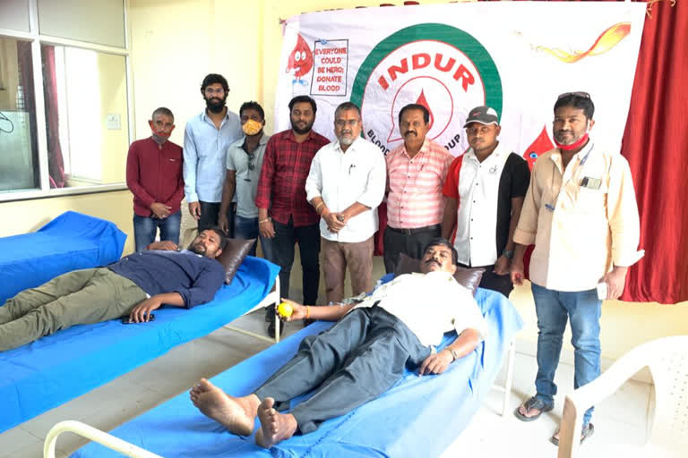 blood donation camp Under the auspices of Indore Blood Donors Group at nizamabad