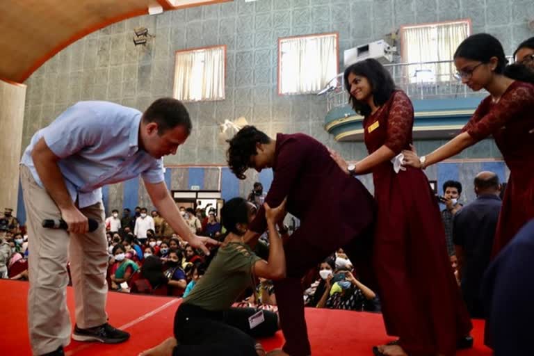 'Women much more powerful than men', Rahul Gandhi demonstrates Aikido in Kerala college