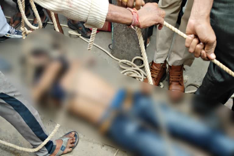 ajmer news  suicide  suicide news  young man jumped into a well  died  अजमेर न्यूज  कुएं में छलांग लगाई