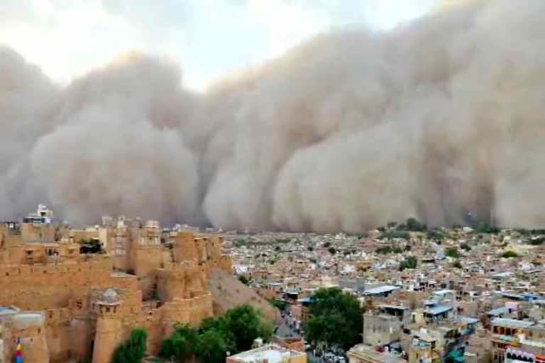 Storm in jaisalmer,  Jaisalmer weather update