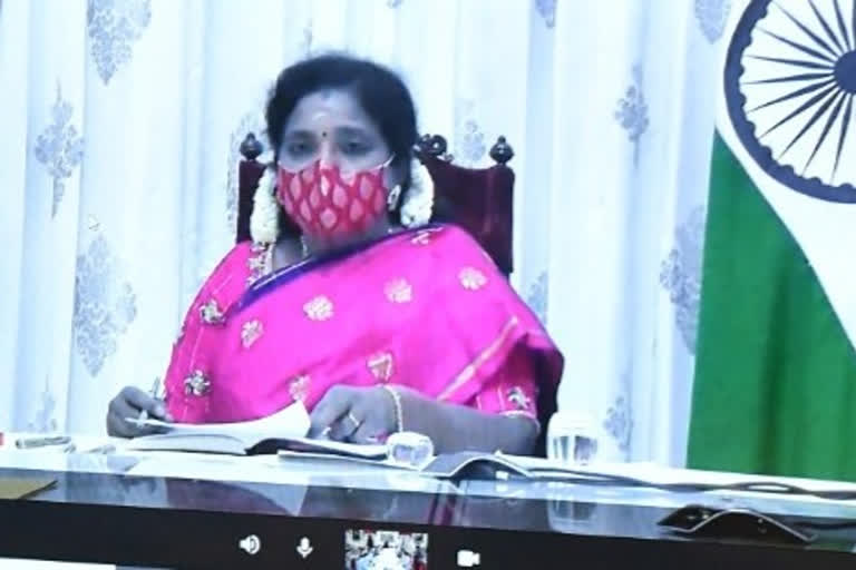 governor-tamilisai-review-on-tribal-products-marketing-through-video-conference