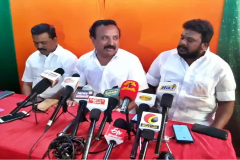 'ஸ்டாலினுக்கு பிஜேபி கோபியா, மோடி ஃபோபியா எனும் நோய் உள்ளது' - சீனிவாசன் பேச்சு