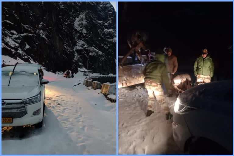 rescue mission was carried out,  rescue mission was carried out by personnel  rescue mission was carried out by personnel in sikkim  Sikkim news  17 ಪ್ರವಾಸಿಗರನ್ನು ರಕ್ಷಿಸಿದ ಯೋಧರು  ಸಿಕ್ಕಿಂನಲ್ಲಿ 17 ಪ್ರವಾಸಿಗರನ್ನು ರಕ್ಷಿಸಿದ ಯೋಧರು  ಸಿಕ್ಕಿಂನಲ್ಲಿ 17 ಪ್ರವಾಸಿಗರನ್ನು ರಕ್ಷಿಸಿದ ಯೋಧರು ಸುದ್ದಿ  ಸಿಕ್ಕಿಂ ಸುದ್ದಿ