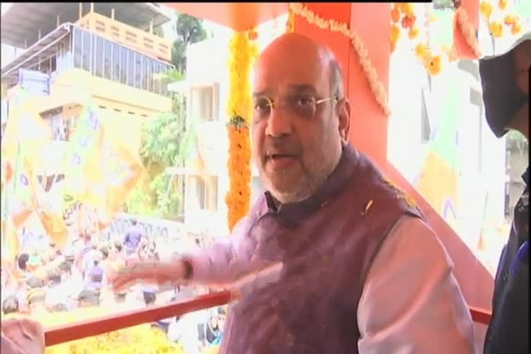 Union Minister Amit Shah hits streets, campaigns for BJP candidates in Kerala